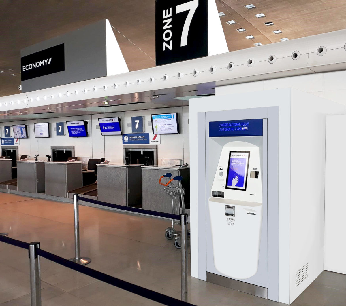 Fabricant de borne de paiement pour aéroport